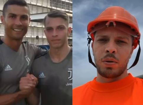 VIDEO/ Miliona shikime, ish-sulmuesi shqiptar bëhet viral nga Ronaldo! Nga futbollist i Juventusit në ndërtim…