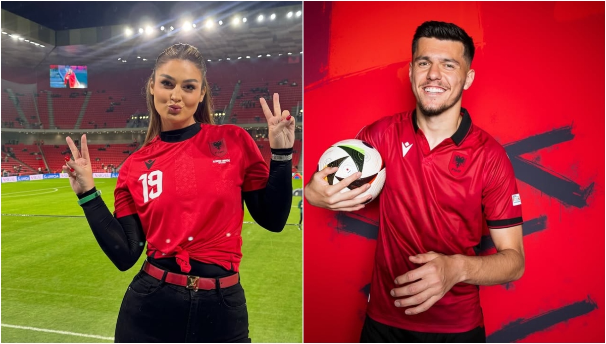 FOTOLAJM/ Vesa Vllasaliu dhe Mirlind Daku nuk fshihen më! Në përvjetorin e lidhjes, influencerja publikon foto duke u puthur me sulmuesin e Kombëtares