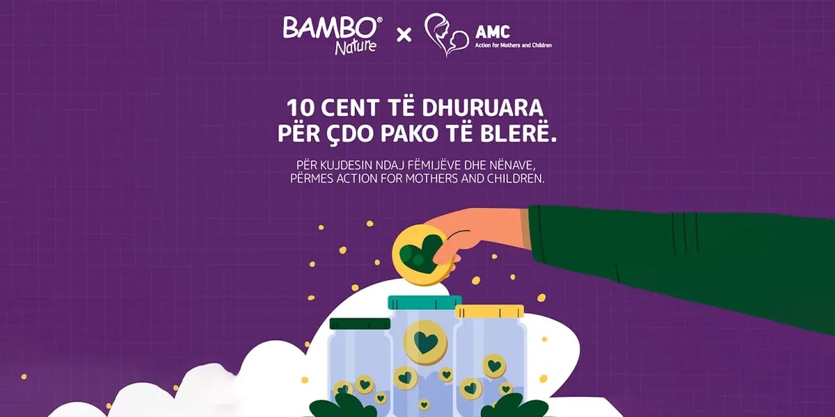 Bambo Nature Kosova dhuron 10 cent për çdo pako pelena të shitur për të mbështetur programet e AMC-së për nëna dhe fëmijë