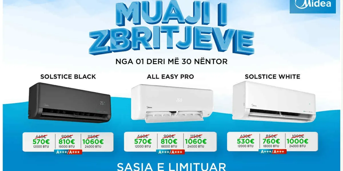 Edhe pa subvencione, MIDEA sjell zbritje speciale në klimat më të kërkuara