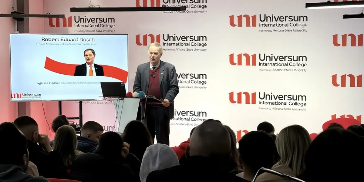 Ish-Ambasadori i Holandës në Kosovë, z. Robert Eduard Bosch mban ligjëratë publike për studentët e UNI – Universum International College