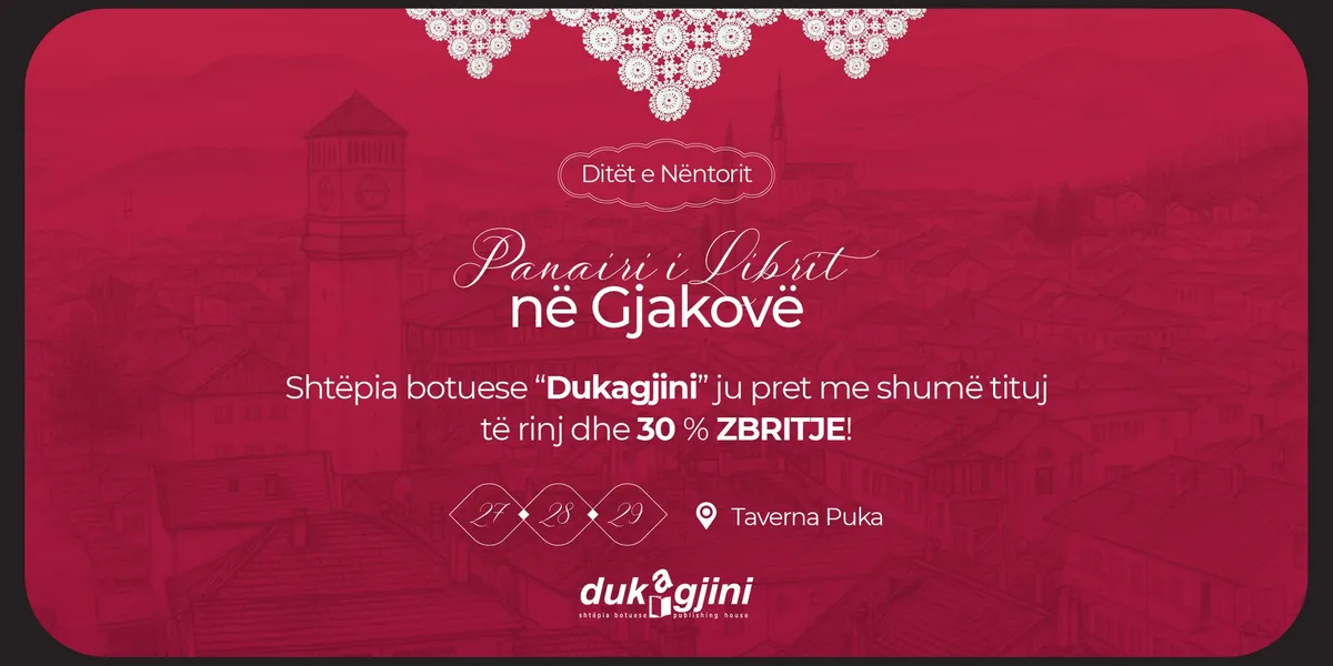 Shtëpia botuese “Dukagjini” prezantohet në Panairin e Librit në Gjakovë, 30% zbritje në të gjitha botimet