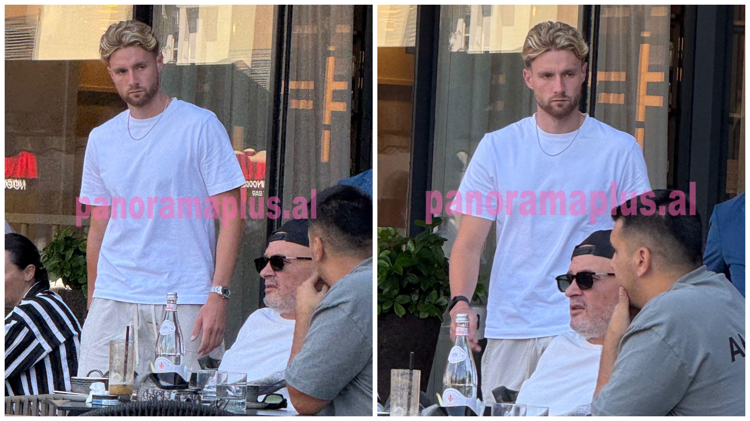 Fotot nga paparazzi/ Djali i Igli Tares larg fushave të blerta, shijon kafet me miqtë në Tiranë!