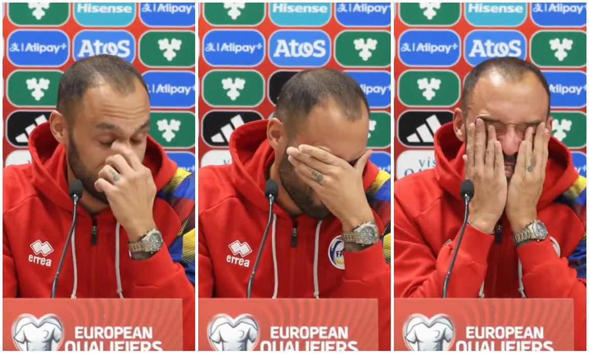VIDEO/ “E di që nuk do ta bëj më kurrë”, futbollisti i Andorrës ia plas të qarës në mes të konferencës para ndeshjes me Shqipërinë