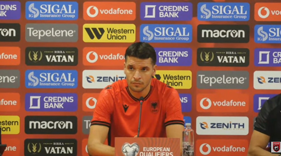 “Do bëjmë gjithçka për të vënë në vështirësi Anglinë”, flet kapiteni Gjimshiti: Kejn nuk ndalet me lojë një kundër një