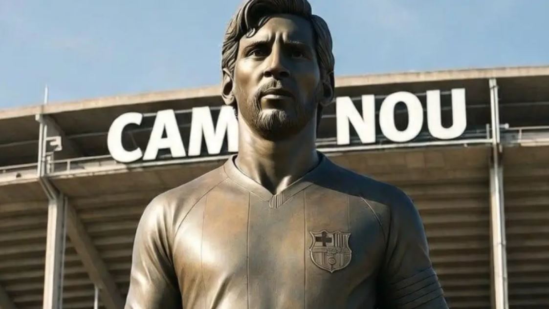 Barcelona do ndërtojë një statujë të Lionel Messi para “Camp Nou”! Laporta e konfirmon pak orë pas vizitës surprizë të argjentinasit në stadium, rrjeti shpërthen