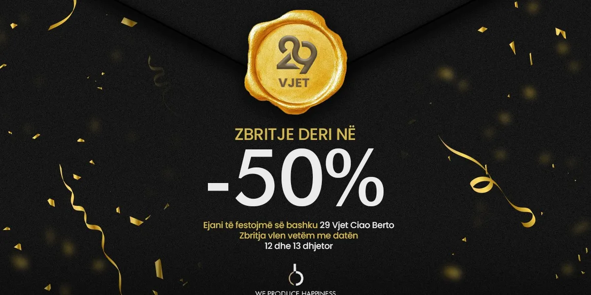 Ciao Berto feston 29 vjetorin e themelimit: Gati 3 dekada duke sjellë rehati, cilësi dhe dizajn në çdo shtëpi