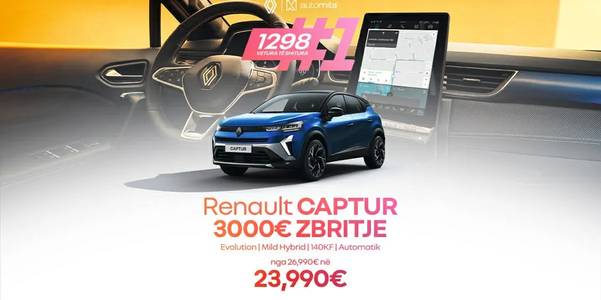 Zyrtare: Renault Captur, B-SUV më i shitur në Kosovë për 2025