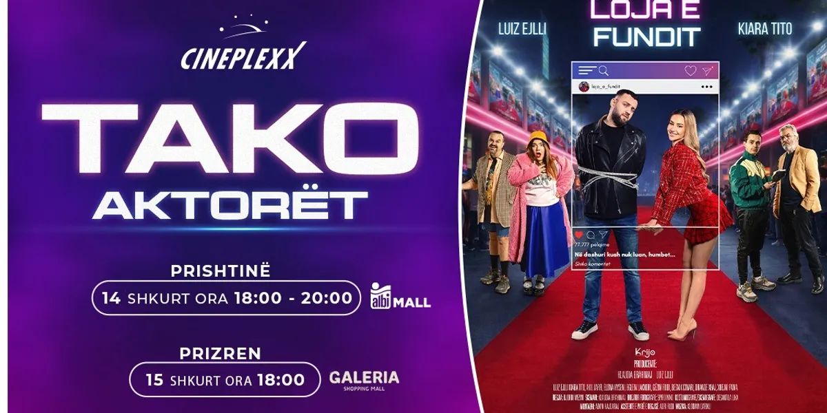 Takoni kastin e filmit “Loja e Fundit” Luiz Ejlli & Kiara Tito në Cineplexx