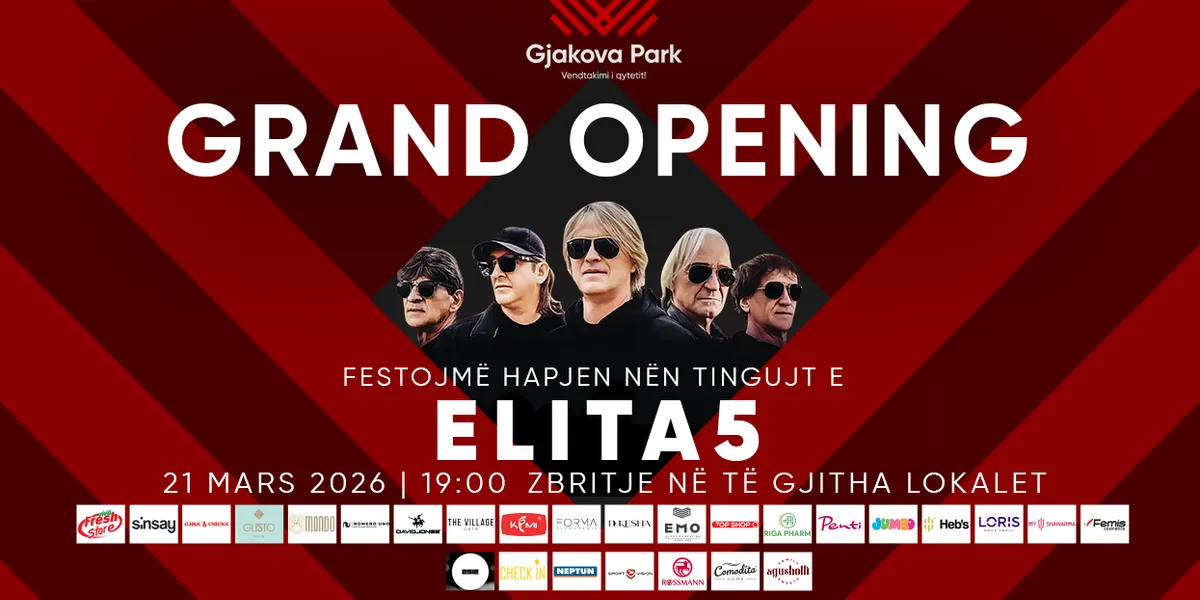 Hapja Madhështore e Gjakova Park më 21 Mars 2026 në orën 19:00