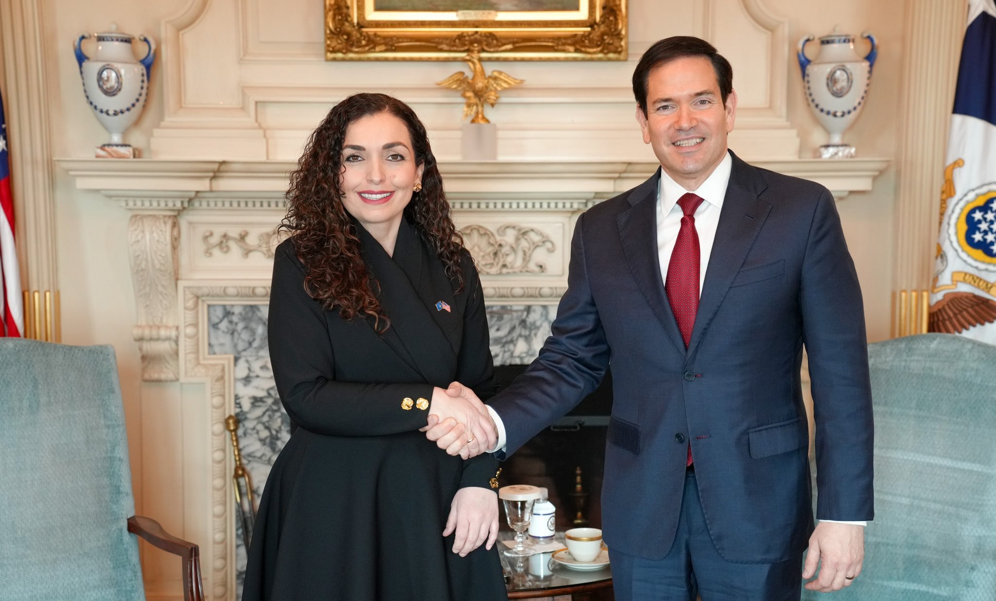 Presidentja e Kosovës takohet me Sekretarin amerikan të Shtetit, Marco Rubio! Osmani: Diskutuam për forcimin e aleancës sonë