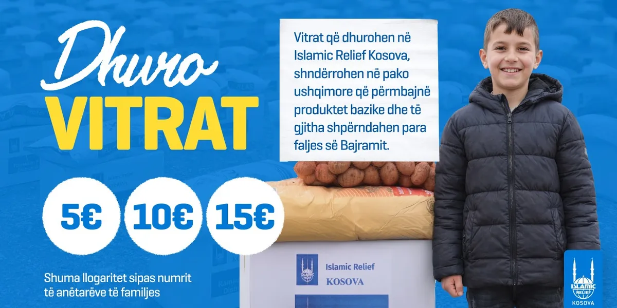 Dhuroni vitrat tuaja në Islamic Relief për njërën nga 1300 familjet me jetimë