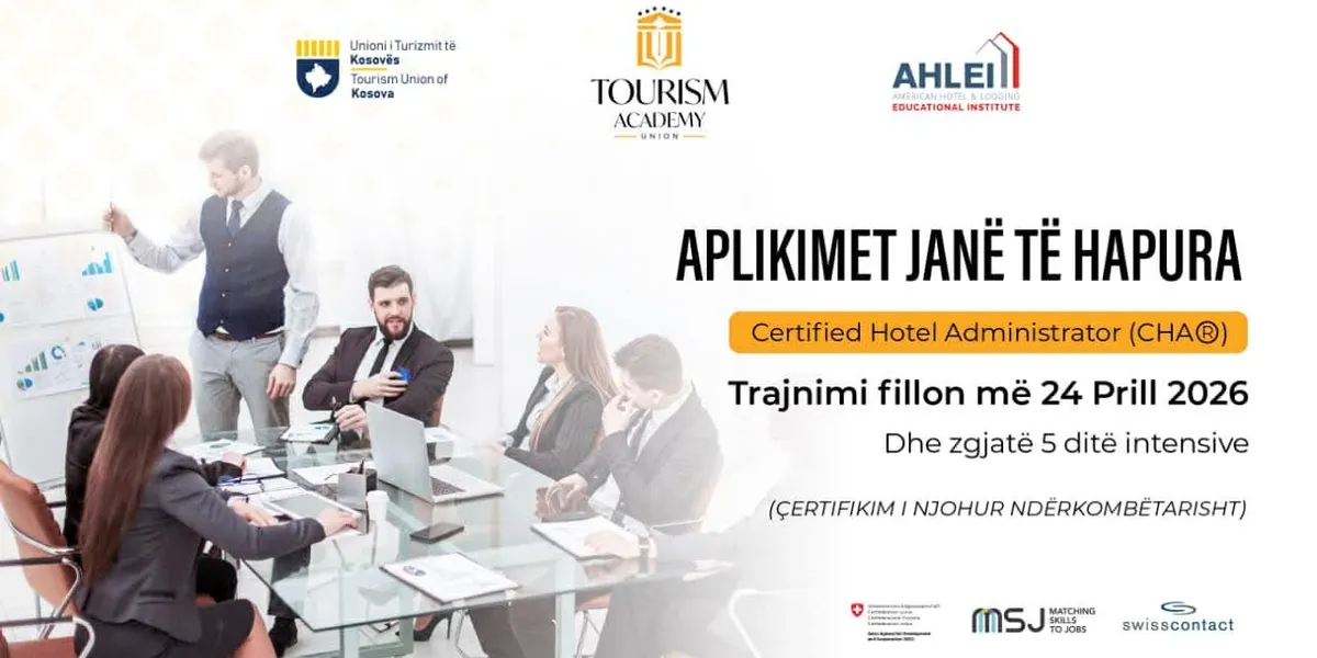 Hapën aplikimet për trajnimin prestigjioz CHA për hoteleri në Kosovë