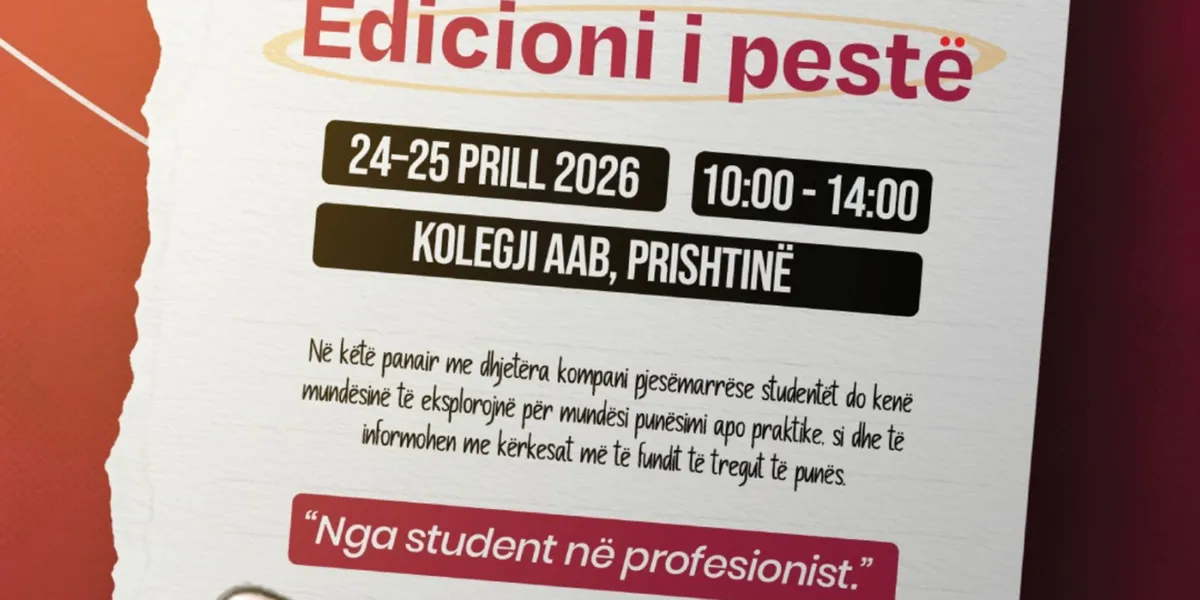 Telegrafi Jobs pjesë e Panairit të 5-të të Karrierës dhe Punësimit në Kolegjin AAB