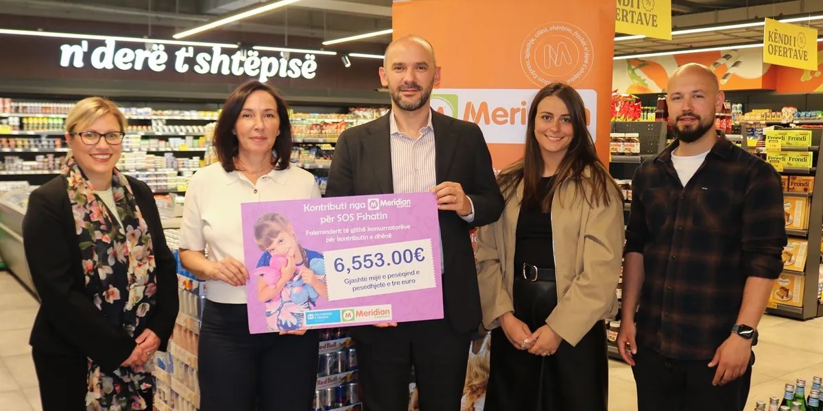 Meridian Express dhe klientët e tij dhurojnë mbi 6 mijë euro për SOS Fshatrat e Fëmijëve