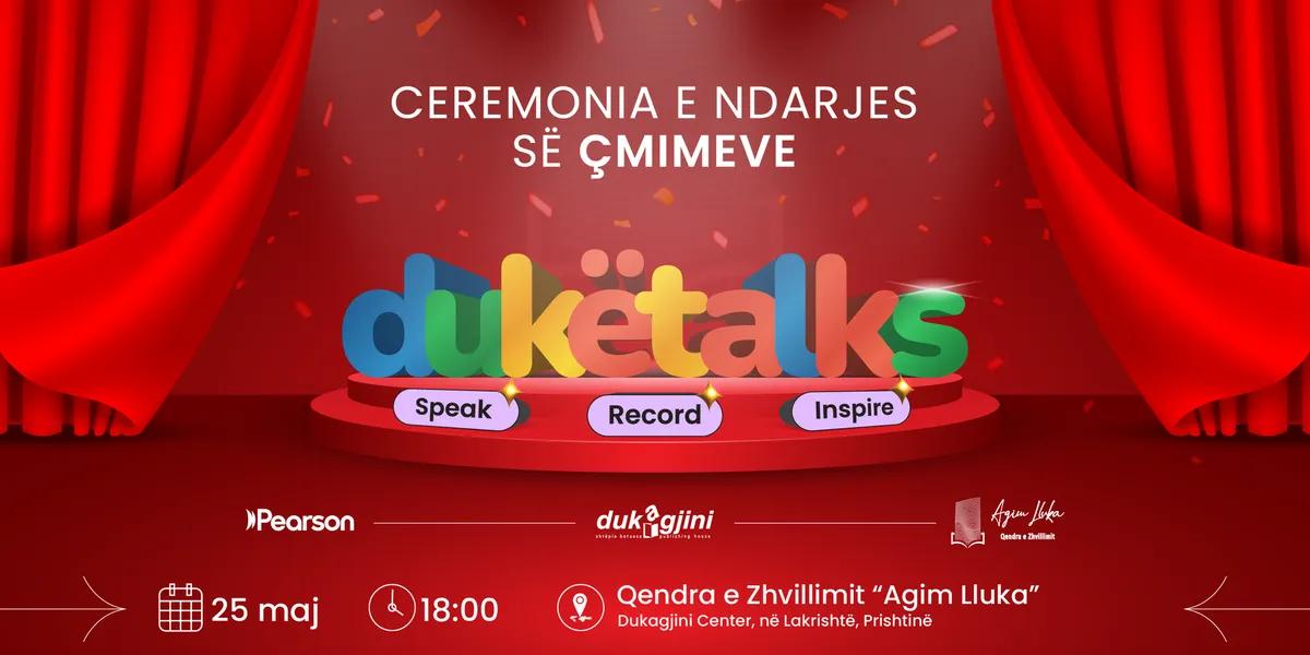 Më 25 maj mbahet ceremonia e ndarjes së çmimeve DUKËTALKS