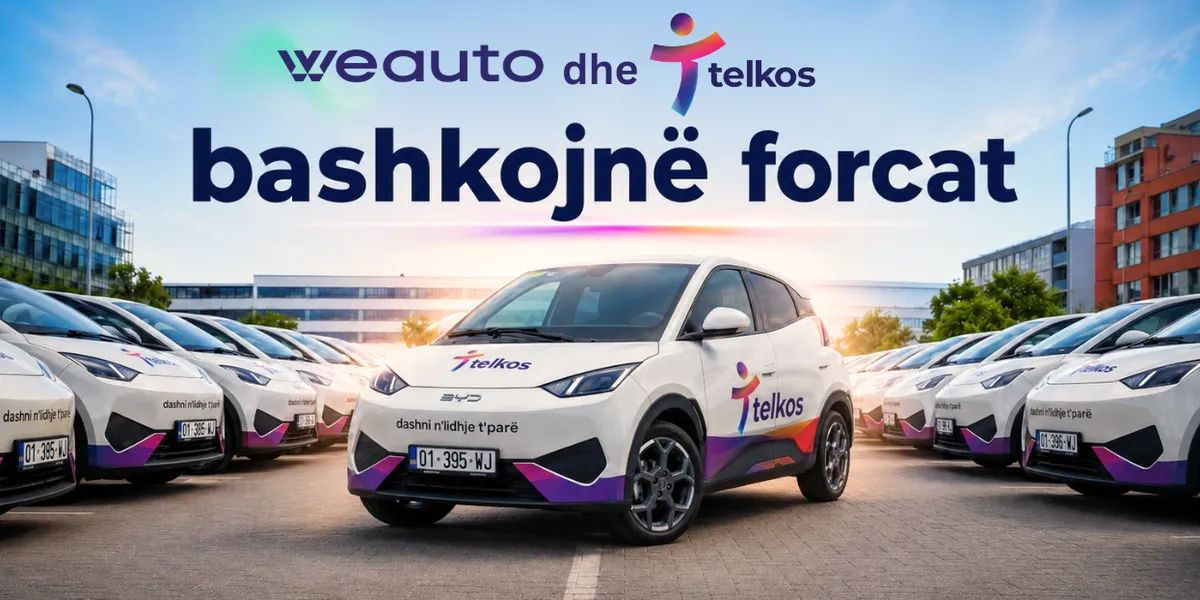 WEAUTO dhe TELKOS bashkojnë forcat: Gati për 0 EURO shpenzim për kilometër me flotën më të madhe elektrike të një kompanie kosovare