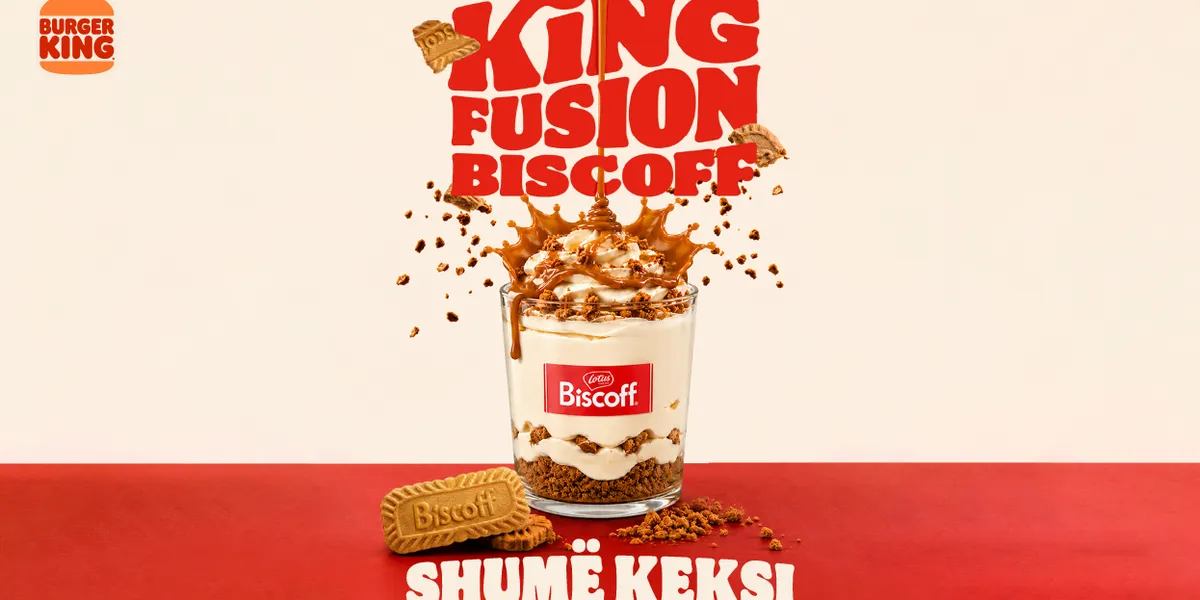 Burger King sjell “King Fusion Biscoff”, kombinimin e ri kremoz me shijen e njohur të biskotave Biscoff