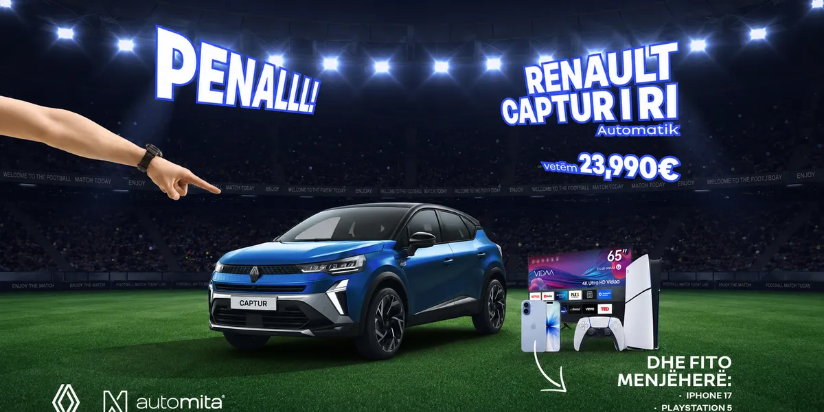 Fito iPhone 17, LED TV 65 ose PlayStation 5 me çdo blerje të Renault Captur!