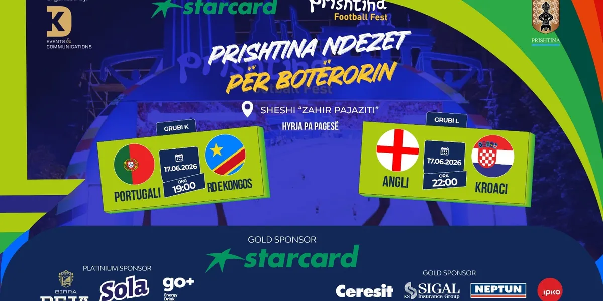 Sonte ndizet Sheshi “Zahir Pajaziti”: Portugali – DR Congo dhe derbi Angli – Kroaci LIVE