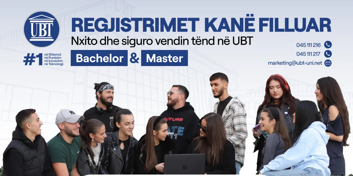 Regjistrimet kanë filluar – Profesionin që ëndërron e gjen në UBT!