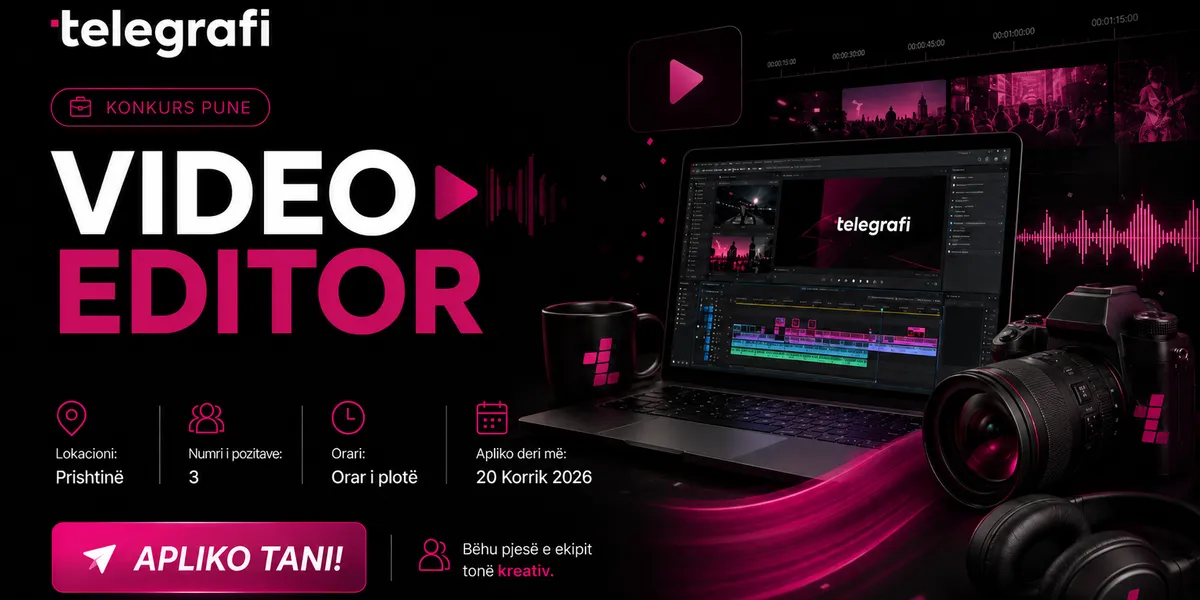 Bashkohu ekipit kreativ të Telegrafit si Video Editor