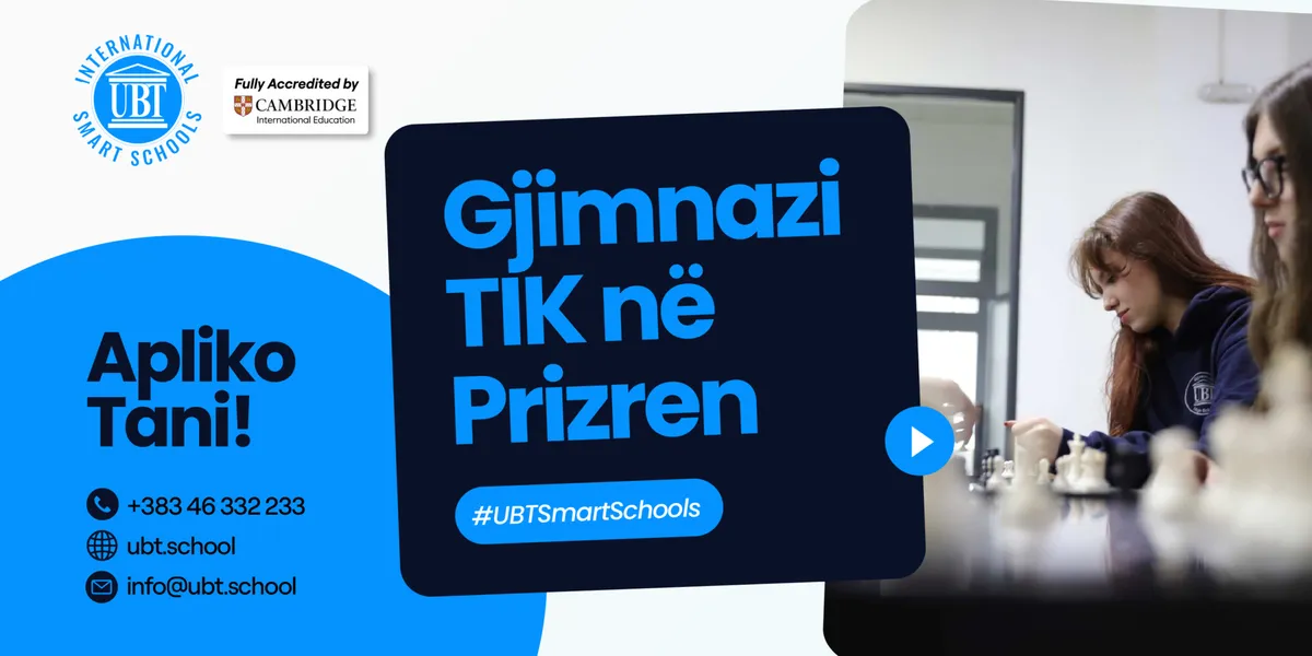 Në Prizren nisin regjistrimet në Gjimnazin TIK të UBT International Smart Schools