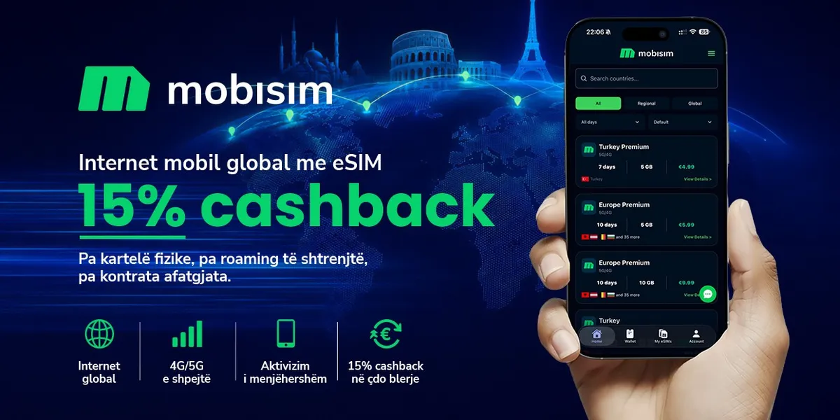 MobiSIM: Internet kudo dhe 15% cashback