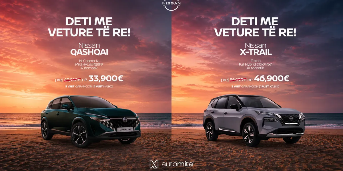 Deri në 10,000 euro zbritje – nisuni drejt detit me Nissan Hybrid nga Auto Mita